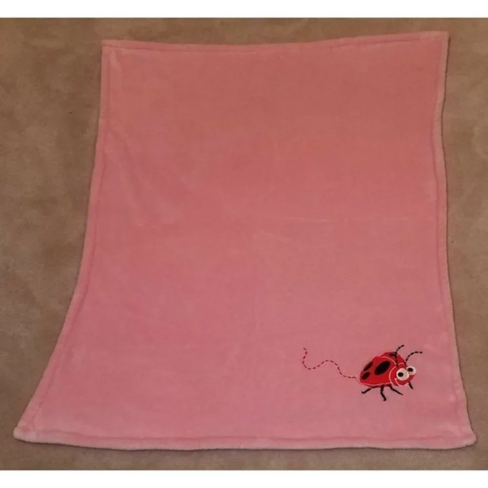 Tadpoles Ladybug Pink Fleece Baby Security Blanket Lovey Girl SOFT